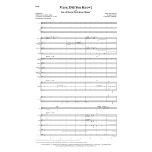 Mary, Did You Know? (with "Let All Mortal Flesh Keep Silence") - Full Score