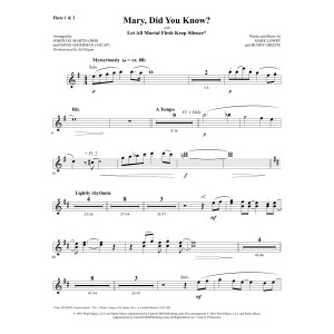 Mary, Did You Know? (with "Let All Mortal Flesh Keep Silence") - Flute 1 & 2