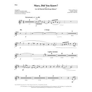 Mary, Did You Know? (with "Let All Mortal Flesh Keep Silence") - Oboe