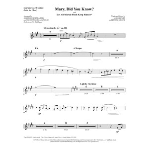 Mary, Did You Know? (with "Let All Mortal Flesh Keep Silence") - Soprano Sax/Clarinet(sub oboe)