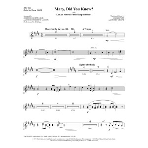 Mary, Did You Know? (with "Let All Mortal Flesh Keep Silence") - Alto Sax 1-2 (sub. Horn 1-2)