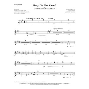 Mary, Did You Know? (with "Let All Mortal Flesh Keep Silence") - Bb Trumpet 2,3