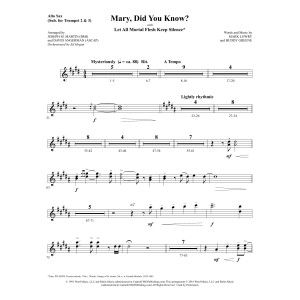 Mary, Did You Know? (with "Let All Mortal Flesh Keep Silence") - Alto Sax (sub. Trumpet 2-3)