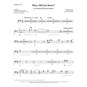 Mary, Did You Know? (with "Let All Mortal Flesh Keep Silence") - Trombone 1 & 2