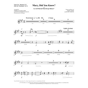 Mary, Did You Know? (with "Let All Mortal Flesh Keep Silence") - Tenor Sax/BariTC (sub Tbn 1-2)