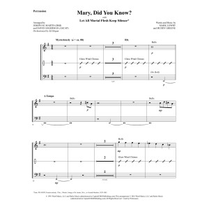 Mary, Did You Know? (with "Let All Mortal Flesh Keep Silence") - Percussion