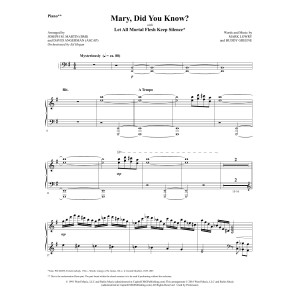 Mary, Did You Know? (with "Let All Mortal Flesh Keep Silence") - Piano