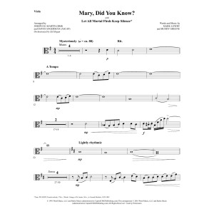 Mary, Did You Know? (with "Let All Mortal Flesh Keep Silence") - Viola
