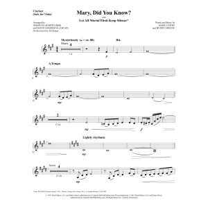 Mary, Did You Know? (with "Let All Mortal Flesh Keep Silence") - Clarinet (sub Viola)