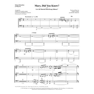 Mary, Did You Know? (with "Let All Mortal Flesh Keep Silence") - Keyboard String Reduction