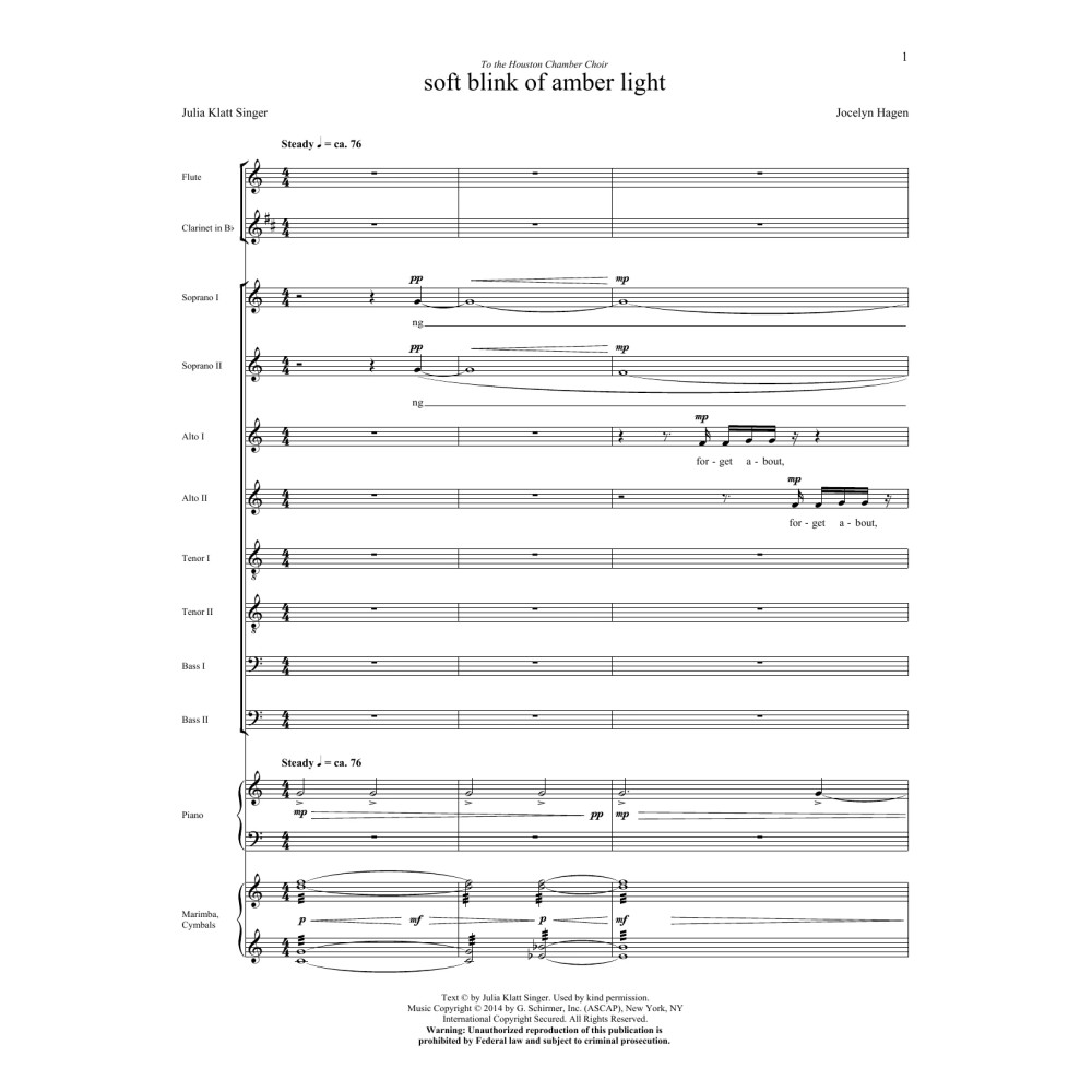 soft blink of amber light - Score