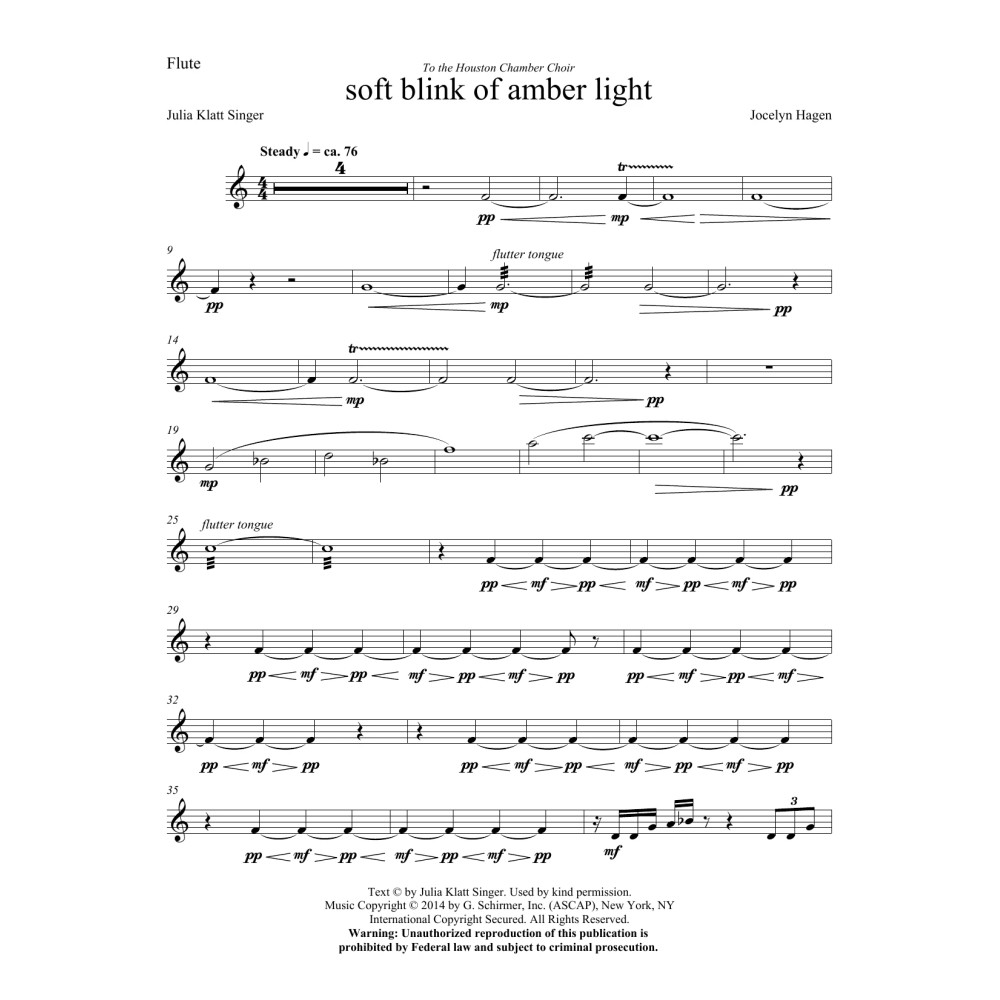 soft blink of amber light - Flute