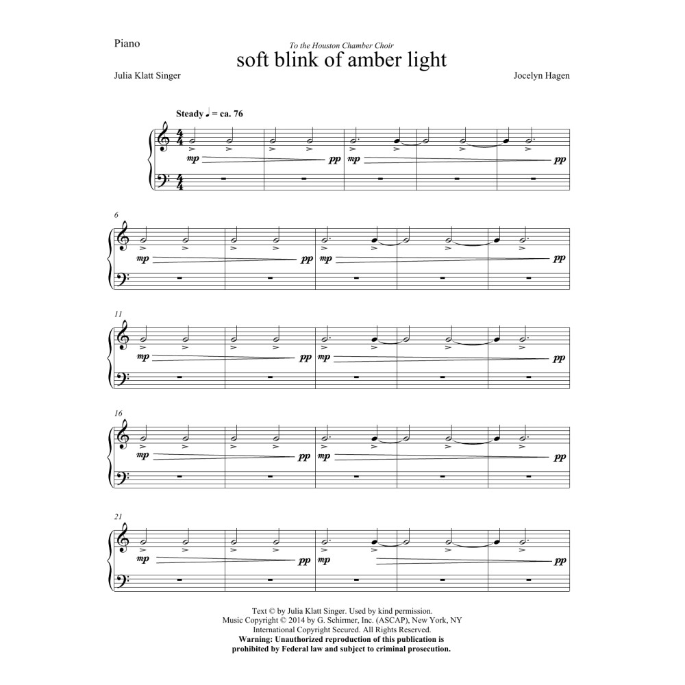 soft blink of amber light - Piano