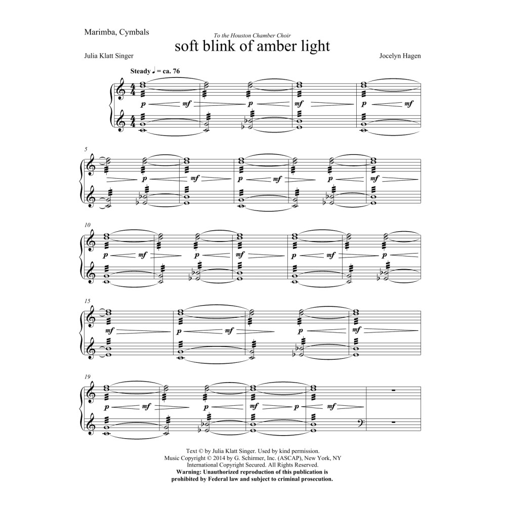 soft blink of amber light - Marimba