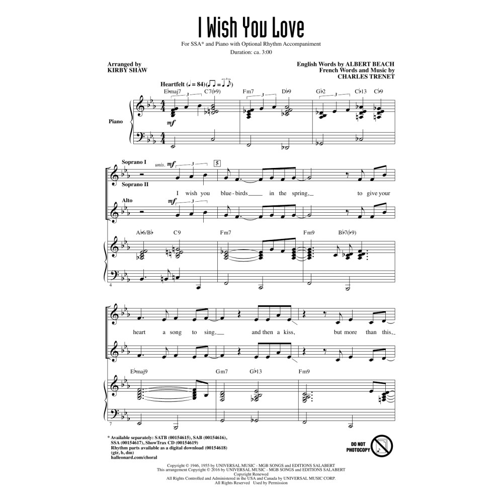 I Wish You Love