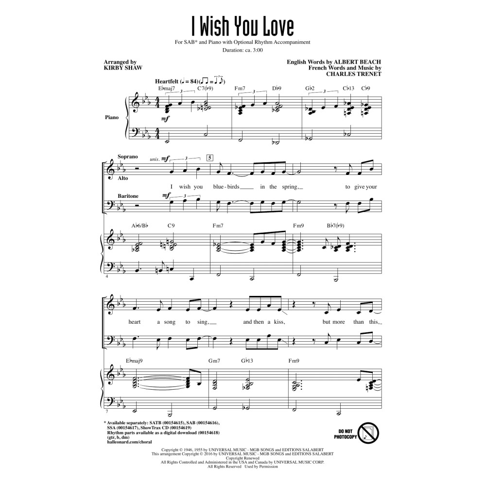 I Wish You Love