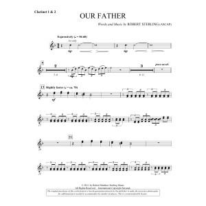Our Father - Bb Clarinet 1,2