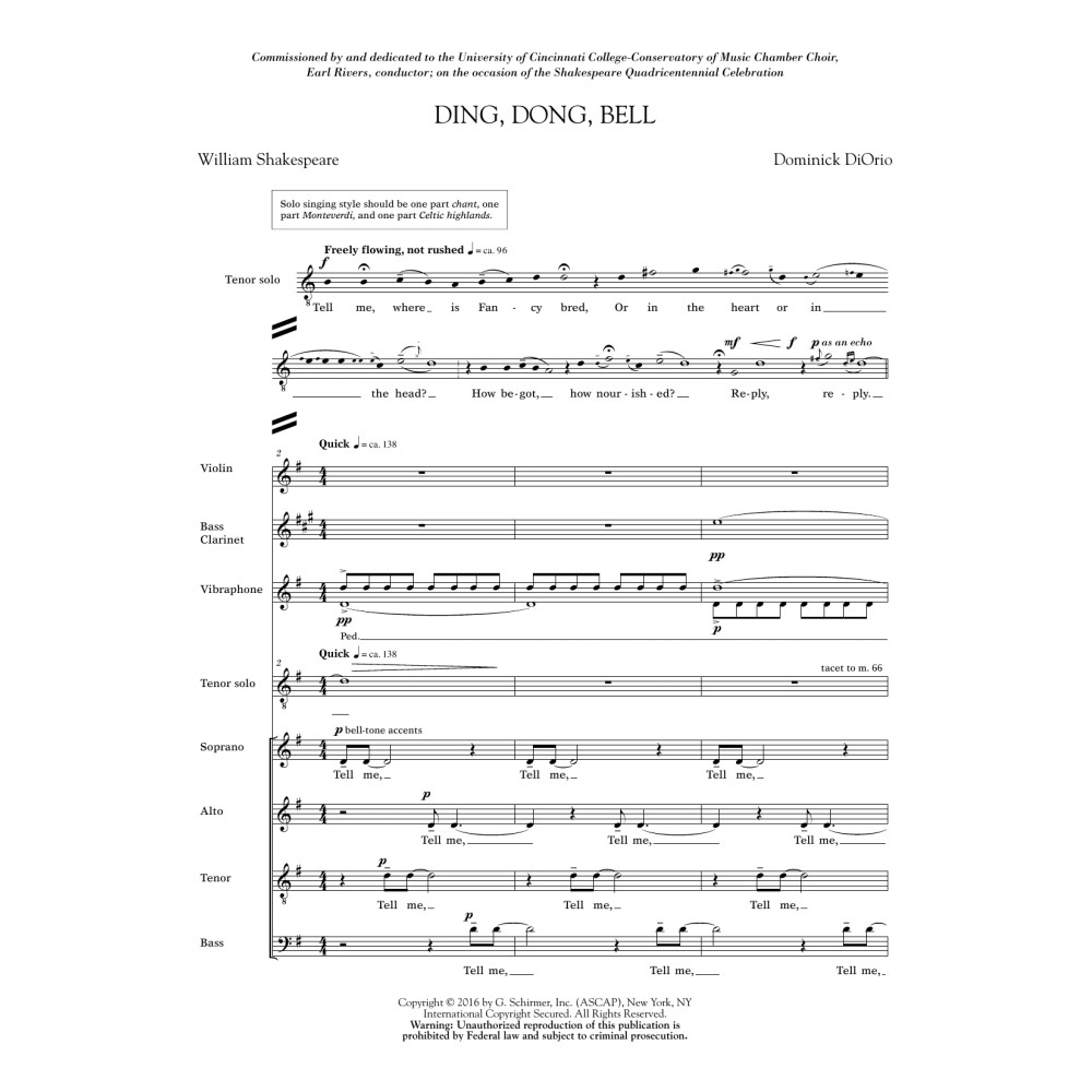 Ding, Dong, Bell - Score