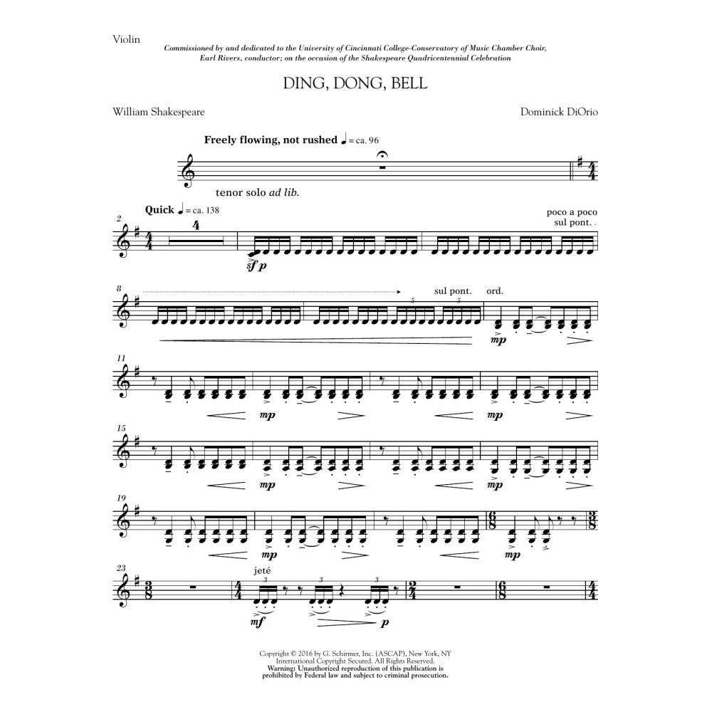 Ding, Dong, Bell - Violin