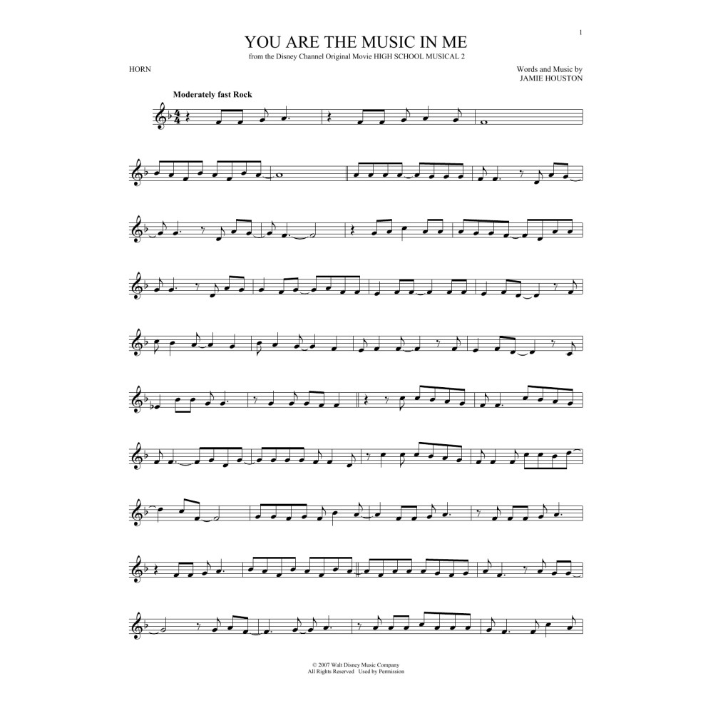 You Are The Music In Me (from High School Musical 2)
