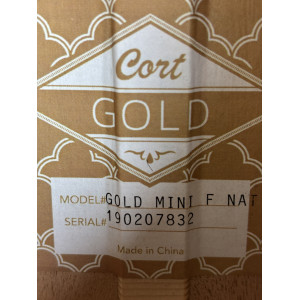 Cort Gold Mini-f Guitar, Natural Gloss