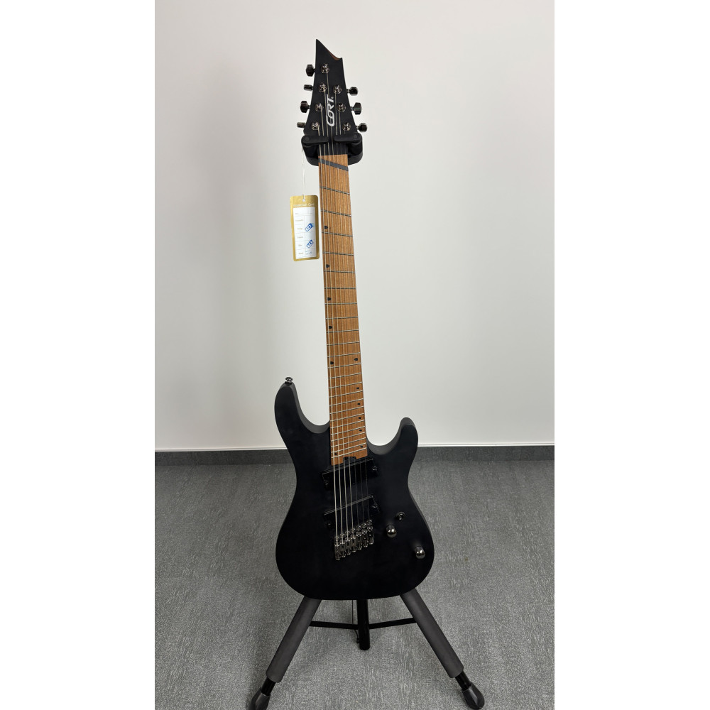 Guitarra Cort Kx307 Ms de 7 cuerdas negra