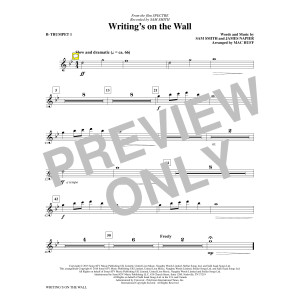 Writing's on the Wall (arr. Mac Huff) - Bb Trumpet 1