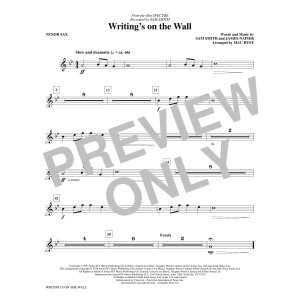 Writing's on the Wall (arr. Mac Huff) - Tenor Saxophone