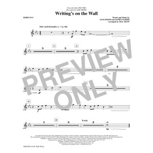 Writing's on the Wall (arr. Mac Huff) - Horn