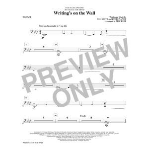 Writing's on the Wall (arr. Mac Huff) - Timpani
