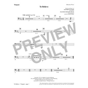 To Believe - Timpani