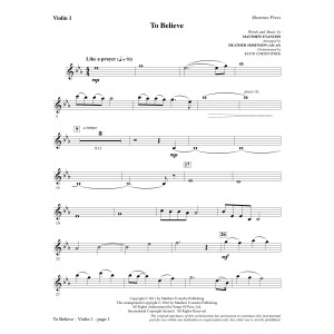 To Believe - Violin 1