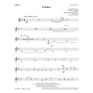 To Believe - Violin 2