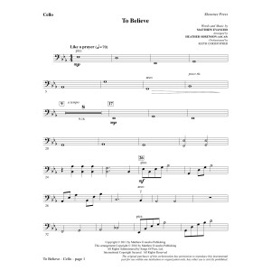 To Believe - Cello