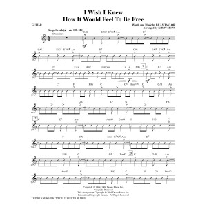 I Wish I Knew How It Would Feel to be Free - Guitar