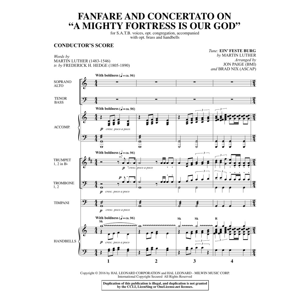 Fanfare and Concertato on A Mighty Fortress Is Our God - Full Score