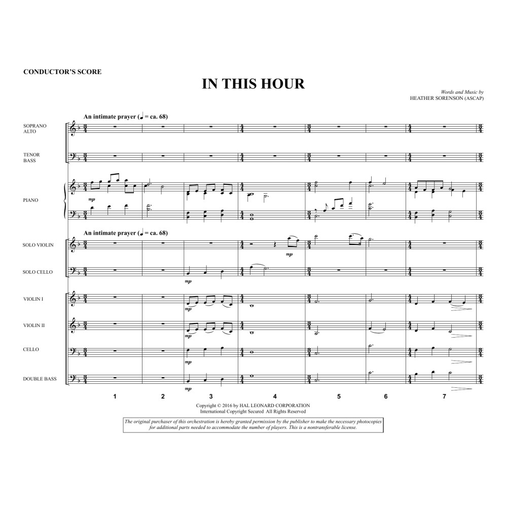 In This Hour - Full Score
