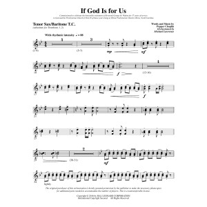 If God Is for Us - Tenor Sax/BariTC (sub Tbn 1-2)