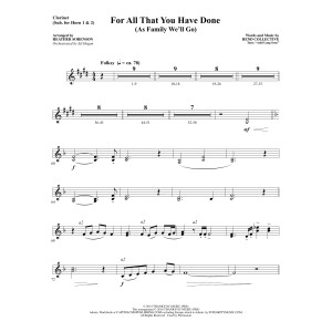 For All That You Have Done - Clarinet (sub. Horn 1-2)