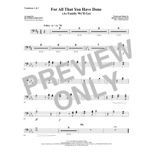 For All That You Have Done - Trombone 1 & 2