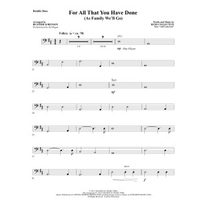 For All That You Have Done - Double Bass