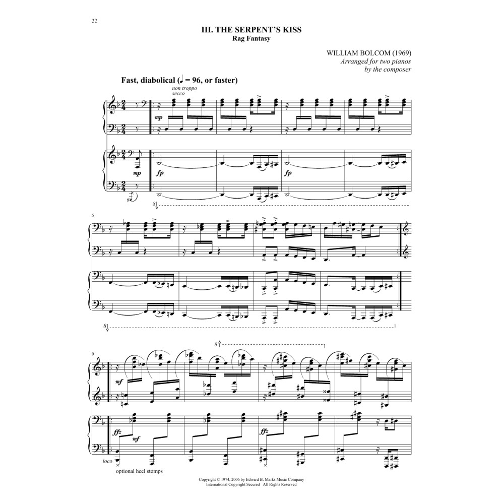 The Serpent's Kiss (for 2 Pianos)
