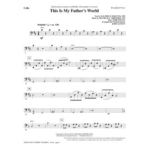 This Is My Father's World - Cello