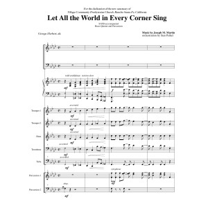 Let All the World in Every Corner Sing - Score