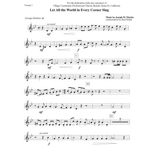 Let All the World in Every Corner Sing - Bb Trumpet 2