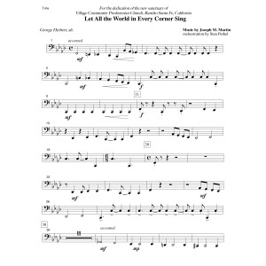 Let All the World in Every Corner Sing - Tuba