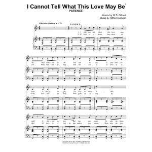 I Can Not Tell What This Love May Be