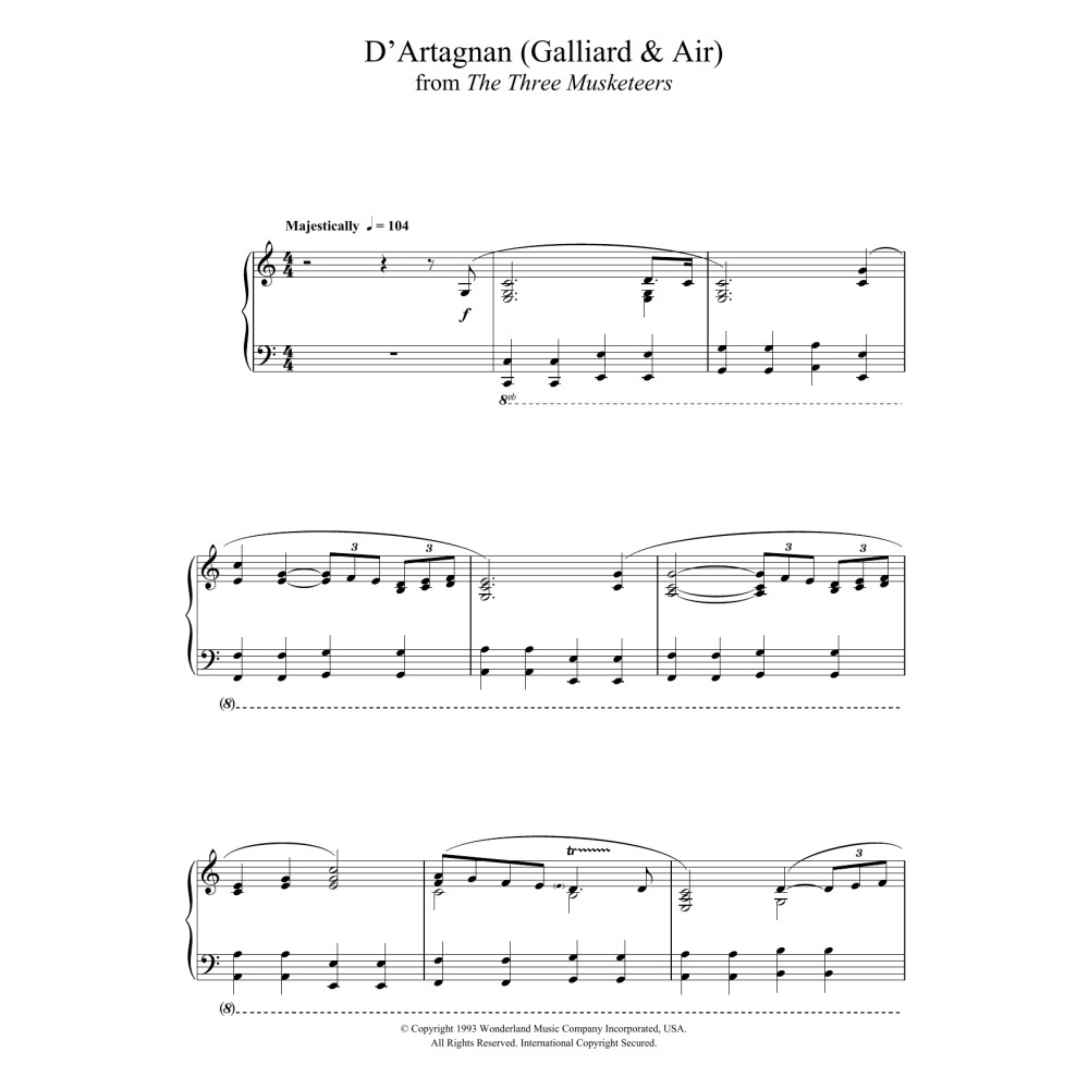 The Three Musketeers (D'Artagnan (Galliard and Air))