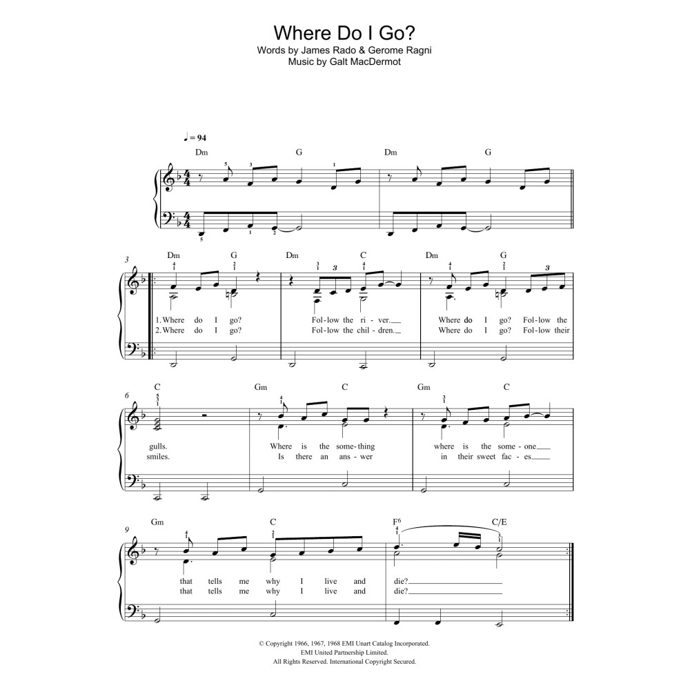 Where Do I Go? (from 'Hair')