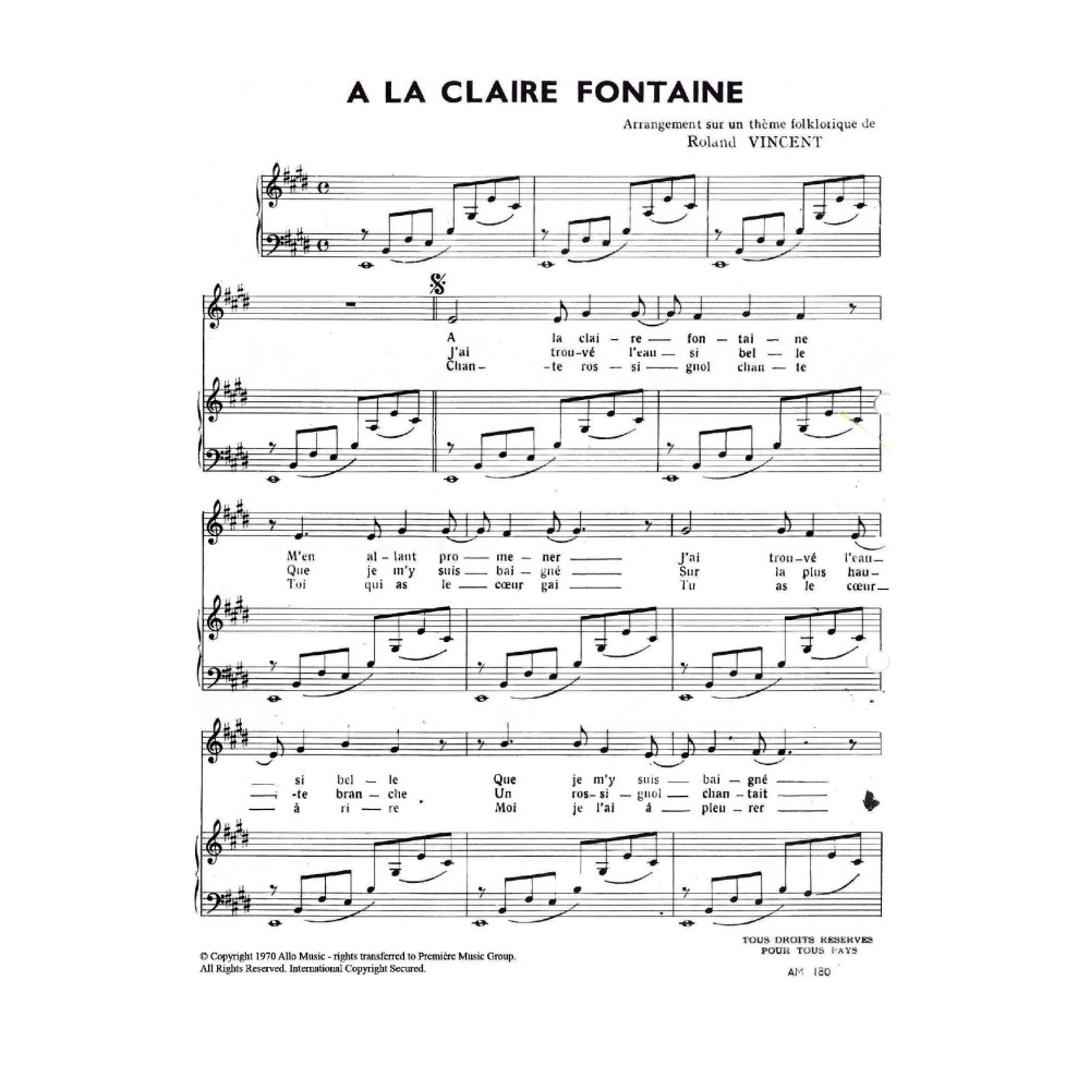 A La Claire Fontaine